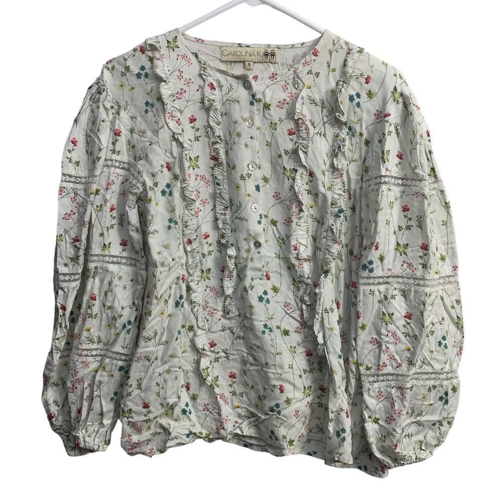 Carolina K Prairie Floral Blouse  Size Small